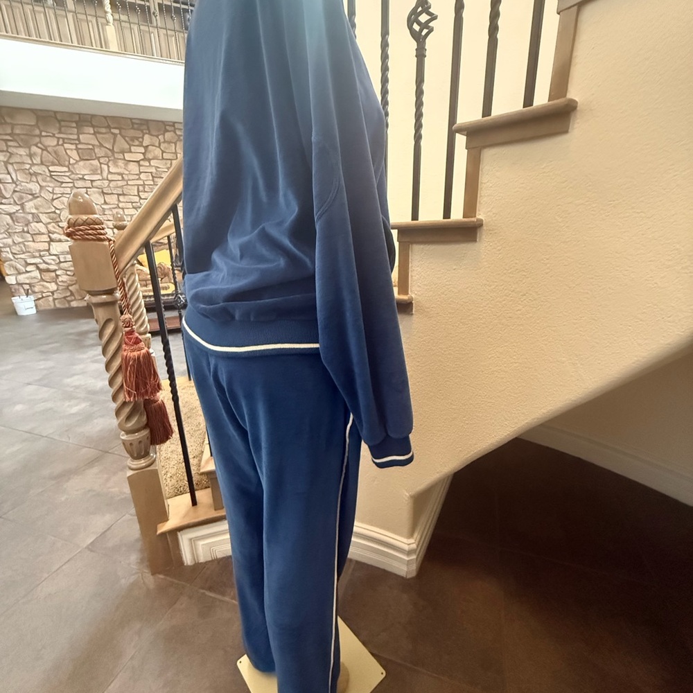 RARE Vintage Christian Dior Monsieur Blue Soft Velour Track Suit 80s-90’s - Picture 11 of 16